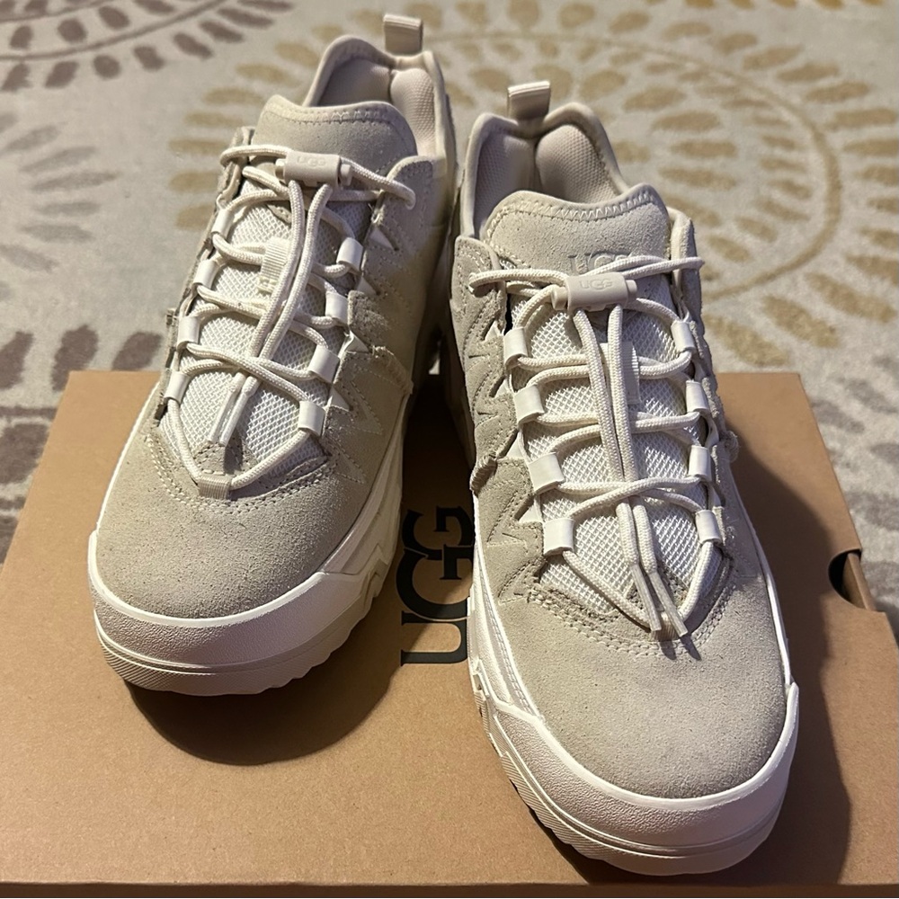 UGG Cap Trail Sneakers. Beige suede, size 8. NWT